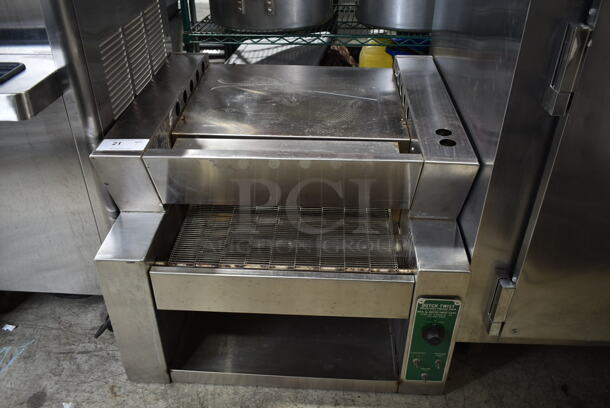 Dutch Twist Stainless Steel Commercial Countertop Conveyor Delux Soft Pretzel Oven. Cannot Test Due To Plug Style  - Image 1 of 5