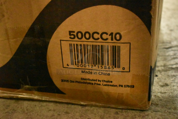 ALL ONE MONEY! Lot of 7 Boxes of Various Paper Products Including Clear Lids, Dome Lids, Clear Poly Beverage Tumblers and Brown Paper Bags. - Image 8 of 12