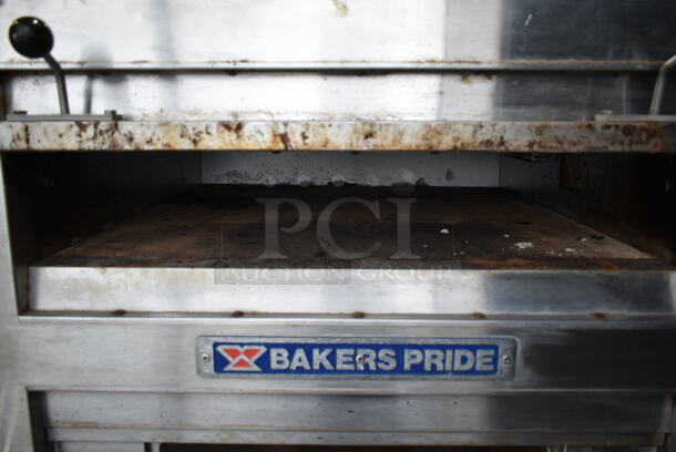 Bakers Pride EP2 Super Deck Series Stainless Steel Commercial Electric Powered 2 Deck Pizza Oven on Commercial Casters. 240 Volts, 3 Phase.  - Image 6 of 10