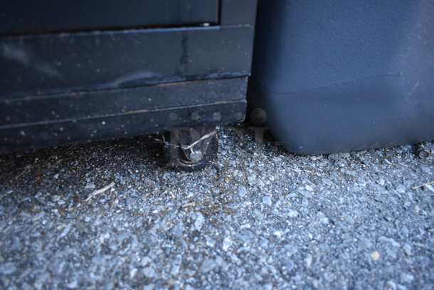 Black Metal 2 Door Cabinet w/ Contents on Commercial Casters.  - Image 3 of 4