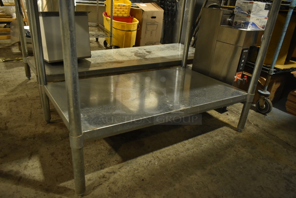 Stainless Steel Table w/ Metal Under Shelf.  - Image 2 of 2