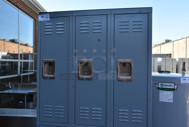 Gray Metal 6 Cubby Locker.  - Image 2 of 6