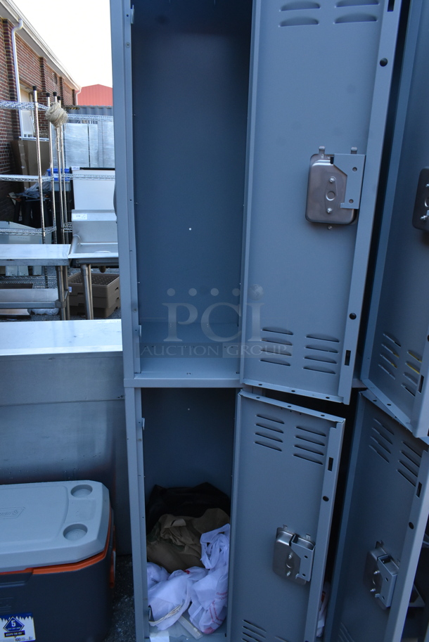 Gray Metal 6 Cubby Locker.  - Image 4 of 6