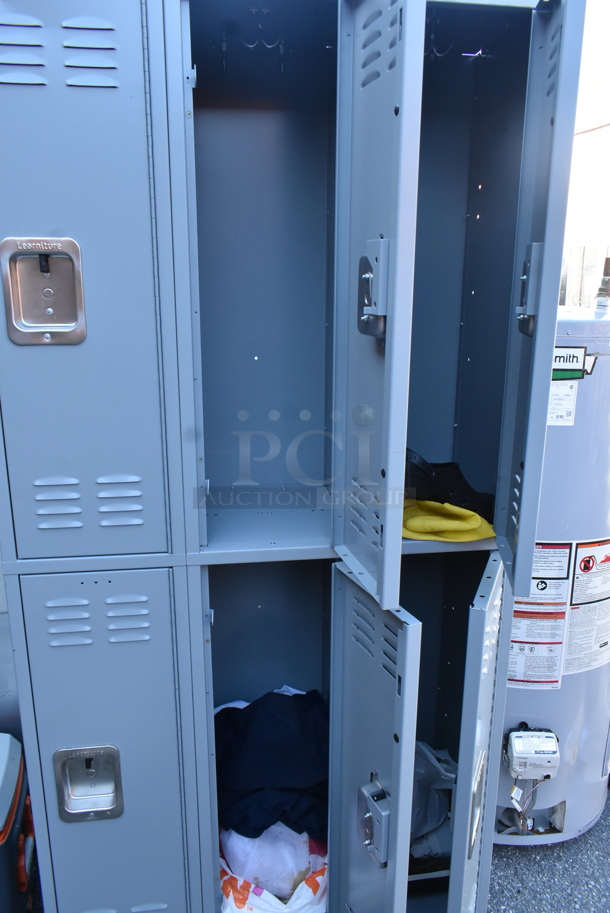 Gray Metal 6 Cubby Locker.  - Image 5 of 6