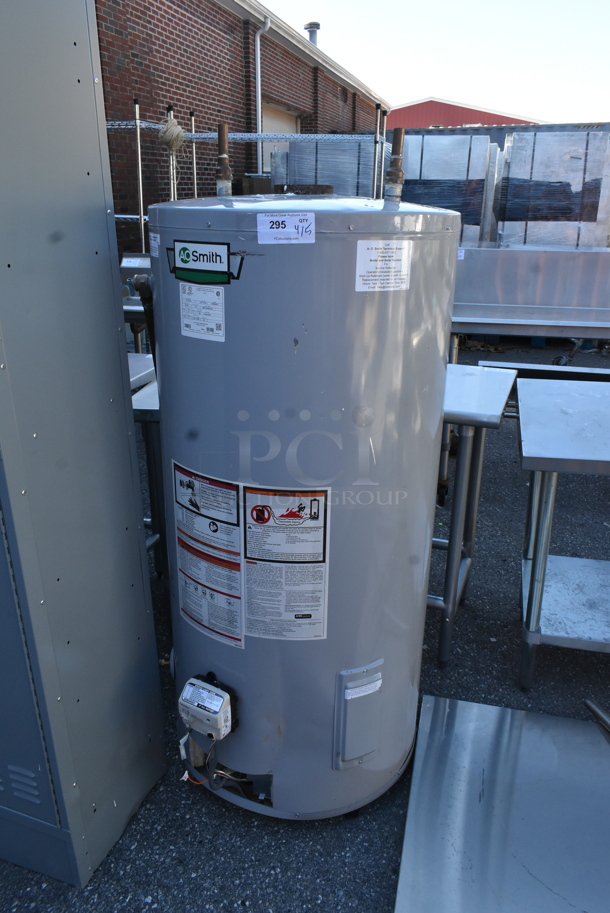 AO Smith BT-80 400 Metal Commercial Natural GAs Powered Automatic Storage Water Heater. 75,100 BTU.  - Image 1 of 5