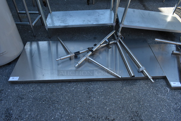 Stainless Steel Tabletop w/ Metal Legs. - Image 1 of 3