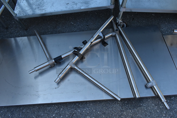 Stainless Steel Tabletop w/ Metal Legs. - Image 2 of 3