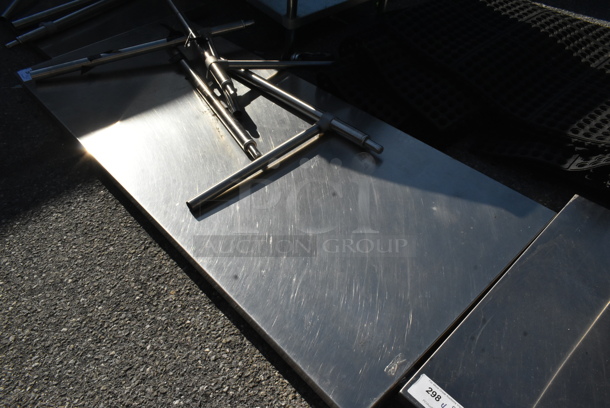Stainless Steel Tabletop w/ Metal Legs. - Image 3 of 3