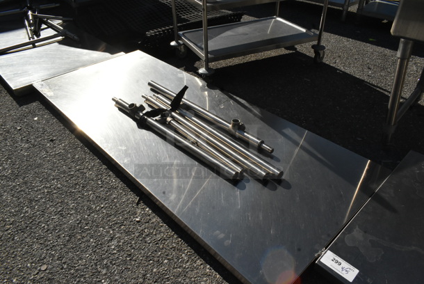 Stainless Steel Tabletop w/ Metal Legs. - Image 3 of 3