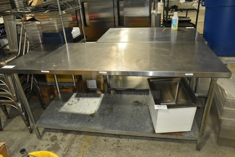 Stainless Steel Table w/ Metal Under Shelf. 
