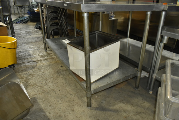 Stainless Steel Table w/ Metal Under Shelf.  - Image 2 of 2