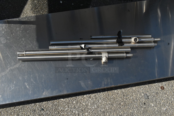 Stainless Steel Tabletop w/ Metal Legs. - Image 2 of 3