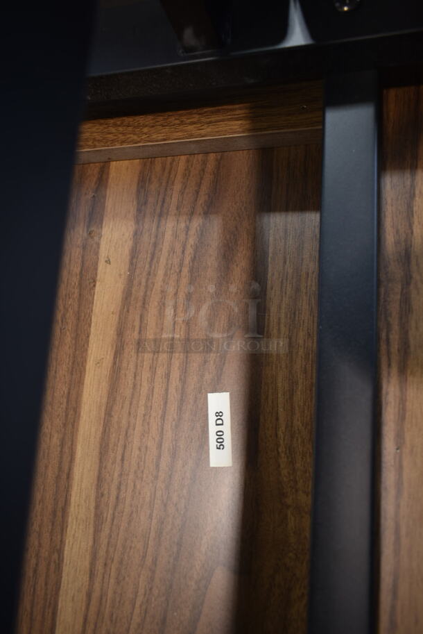 2 Desks w/ Wood Pattern Desktop on Black Metal Legs. 2 Times Your Bid! - Image 6 of 7