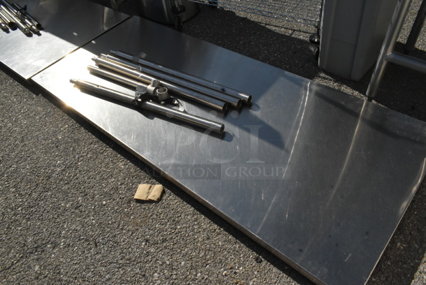 Stainless Steel Tabletop w/ Metal Legs. - Image 3 of 3
