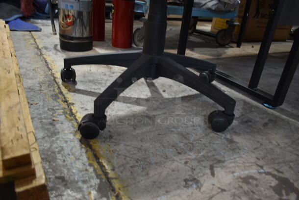 Black Office Chair w/ Arm Rests on Casters.  - Image 4 of 5