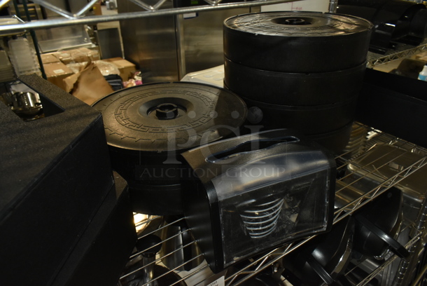 ALL ONE MONEY! Two Tier Lot of Various Items Including Tortilla Holders, Dust Pans, Stainless Steel Coffee Urns. - Image 2 of 7