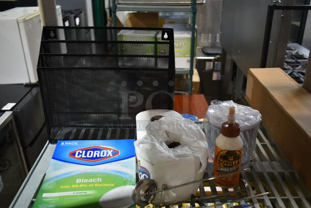ALL ONE MONEY! Metro Lot of Various Items Including Argo Corn Starch, Sponges, Aluminum Pans and Trash Bags. Shelving Unit Not Included.  - Image 5 of 7