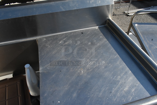 Stainless Steel Commercial 3 Bay Sink w/ Faucet, Handles, Spray Nozzle Attachment and Right Side Drain Board. Bays 24x24x14. Drain Board 22.5x26 - Image 7 of 7
