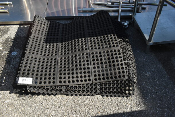 12 Black Anti Fatigue Floor Mats. 12 Times Your Bid! - Image 1 of 4