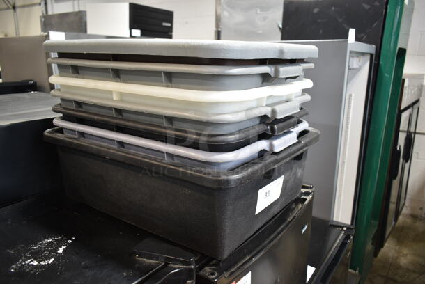 7 Poly Bus Bins w/ 1 Lid. 7 Times Your Bid! - Image 2 of 5