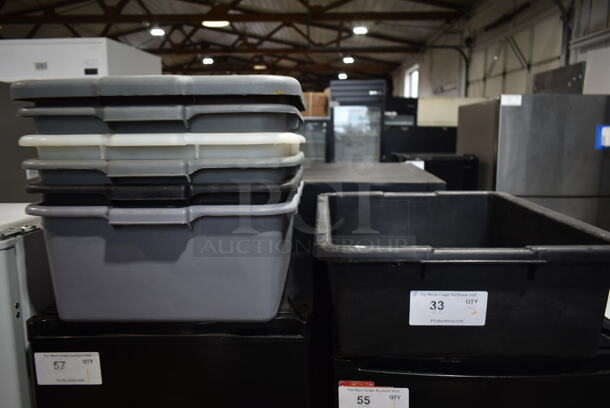 7 Poly Bus Bins w/ 1 Lid. 7 Times Your Bid! - Image 3 of 5