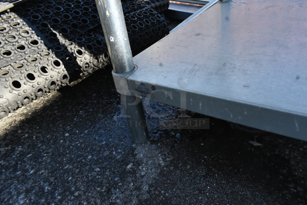 Stainless Steel Table w/ Metal Under Shelf on Commercial Casters. Missing 1 Caster. - Image 4 of 5