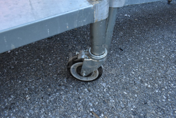Stainless Steel Table w/ Metal Under Shelf on Commercial Casters. Missing 1 Caster. - Image 5 of 5