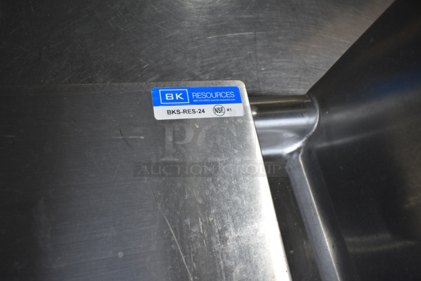 John Boos Stainless Steel Commercial 3 Bay Sink w/ Dual Drain Boards, Faucet, Handles and Spray Nozzle Attachment. Bays 18x24. Drain Boards 22x26 - Image 10 of 11