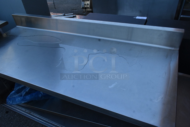 Stainless Steel Table w/ Back Splash and Under Shelf.  - Image 2 of 3
