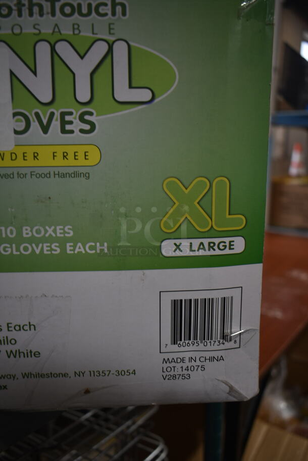3 Boxes of 10 BRAND NEW! SmoothTouch Vinyl Gloves; 1 X Large and 2 Large. 3 Times Your Bid! - Image 3 of 5