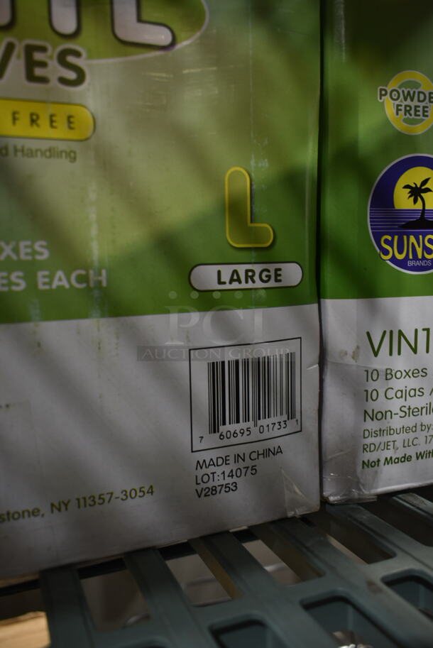 3 Boxes of 10 BRAND NEW! SmoothTouch Vinyl Gloves; 1 X Large and 2 Large. 3 Times Your Bid! - Image 4 of 5