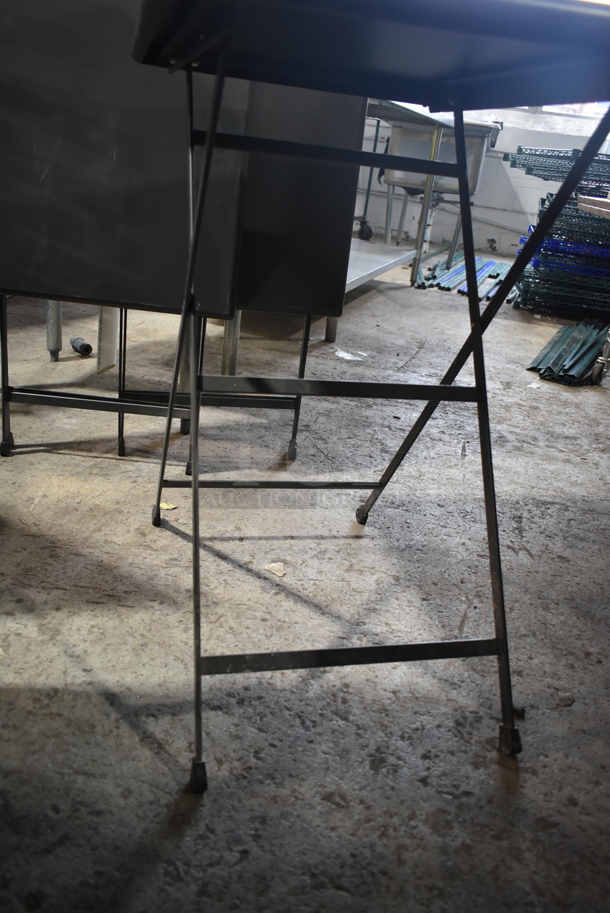 3 Metal Folding Tables. 3 Times Your Bid! - Image 2 of 3