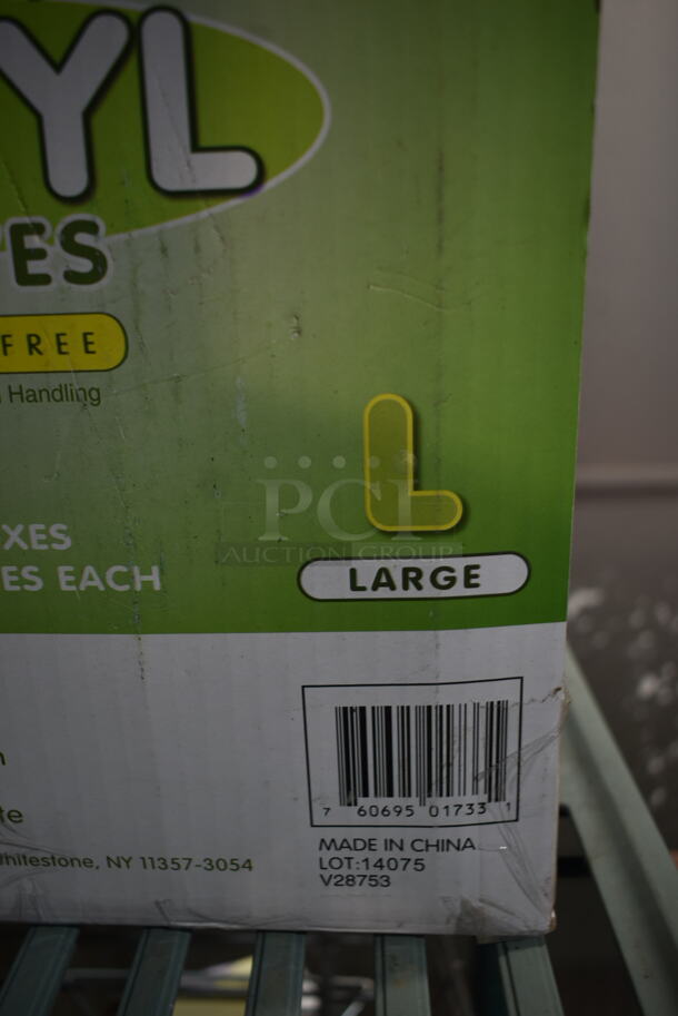 3 Boxes of 10 BRAND NEW! SmoothTouch Vinyl Gloves; 1 X Large and 2 Large. 3 Times Your Bid! - Image 5 of 5