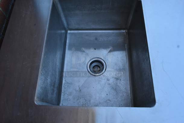 Stainless Steel Table w/ Single Sink Bay, Faucet, Back Splash and Under Shelf. Bay 16x20x12 - Image 4 of 5
