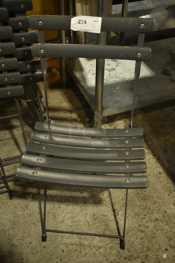 4 Emu Metal Folding Chairs. 4 Times Your Bid! - Image 2 of 4