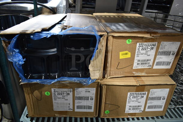 4 Boxes of BRAND NEW CPET Black Container Bases. 4 Times Your Bid! - Image 1 of 3