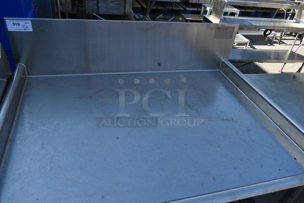 Eagle Stainless Steel Commercial Table w/ Back Splash on Commercial Casters.  - Image 2 of 4