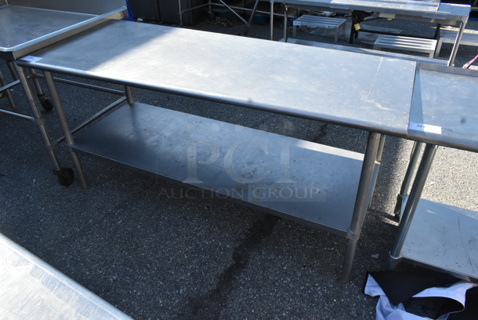 Stainless Steel Table w/ Metal Under Shelf.