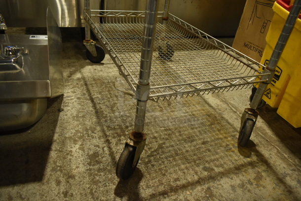 Chrome Finish 2 Tier Cart on Commercial Casters - Image 3 of 3