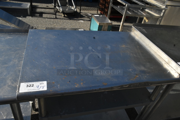 Stainless Steel Table w/ 2 Metal Under Shelves.  - Image 2 of 4