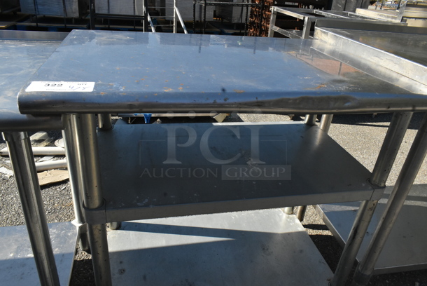 Stainless Steel Table w/ 2 Metal Under Shelves.  - Image 3 of 4