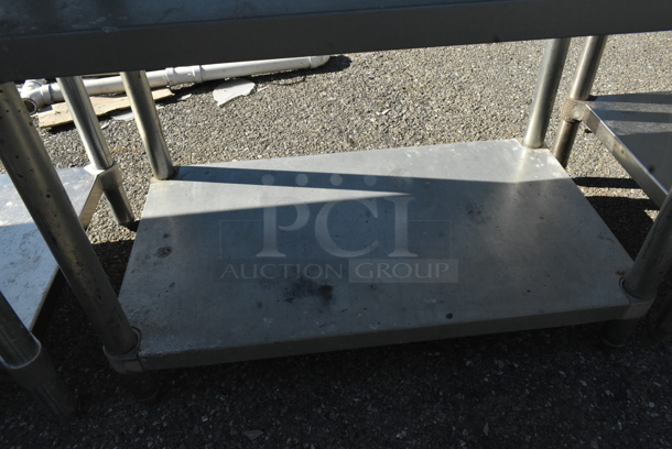 Stainless Steel Table w/ 2 Metal Under Shelves.  - Image 4 of 4