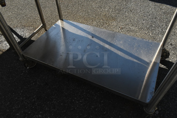 Stainless Steel Table w/ Metal Under Shelf on Commercial Casters.  - Image 3 of 4