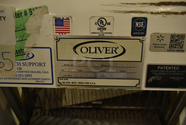 Oliver 797-32NC Metal Commercial Floor Style Bread Loaf Slicer. 115 Volts, 1 Phase. Tested and Working!  - Image 7 of 7