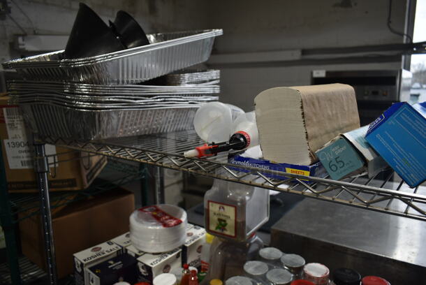 ALL ONE MONEY! Metro Lot of Various Items Including Aluminum Pans, Seasonings, Tape, ion Vacuum and Utensils. Does Not Include Shelving Unit.  - Image 2 of 12
