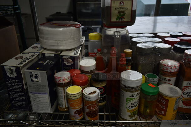 ALL ONE MONEY! Metro Lot of Various Items Including Aluminum Pans, Seasonings, Tape, ion Vacuum and Utensils. Does Not Include Shelving Unit.  - Image 3 of 12