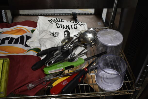 ALL ONE MONEY! Metro Lot of Various Items Including Aluminum Pans, Seasonings, Tape, ion Vacuum and Utensils. Does Not Include Shelving Unit.  - Image 7 of 12