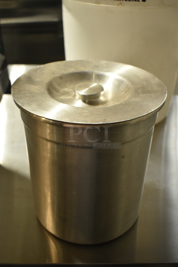 ALL ONE MONEY! Lot of Lavex White Poly Trash Can and Metal Bin. - Image 2 of 7