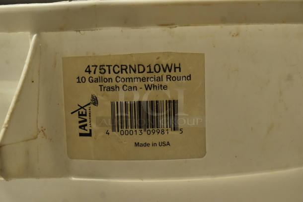 ALL ONE MONEY! Lot of Lavex White Poly Trash Can and Metal Bin. - Image 6 of 7