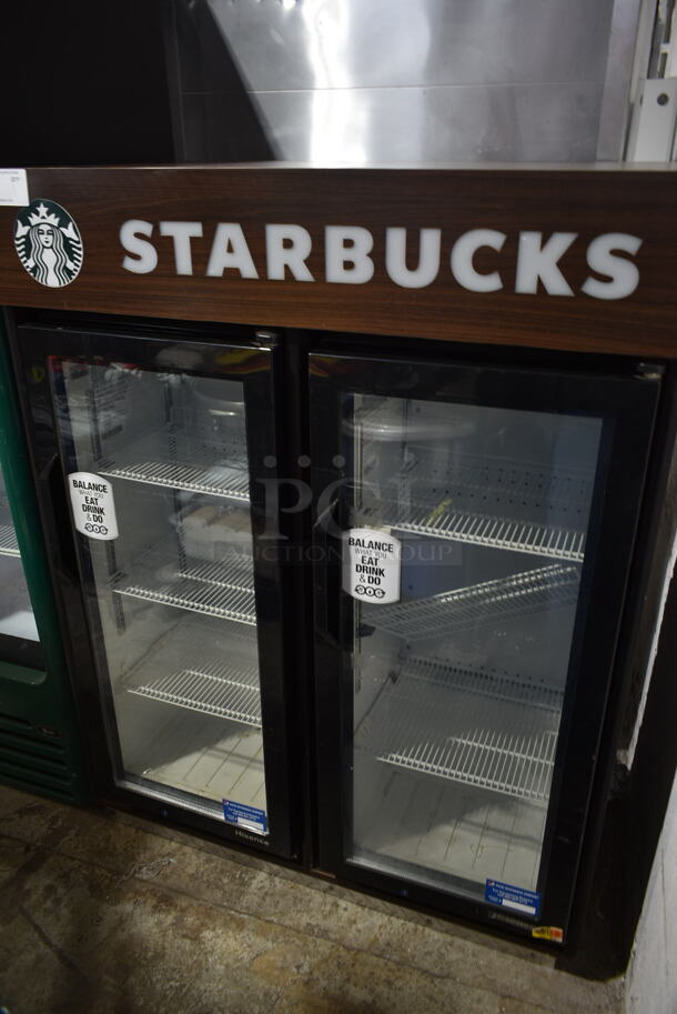 2018 Hisense FC04N6ABD Metal Commercial 2 Door Reach In Cooler Merchandiser w/ Poly Coated Racks. 115 Volts, 1 Phase. Tested and Working! - Image 1 of 7
